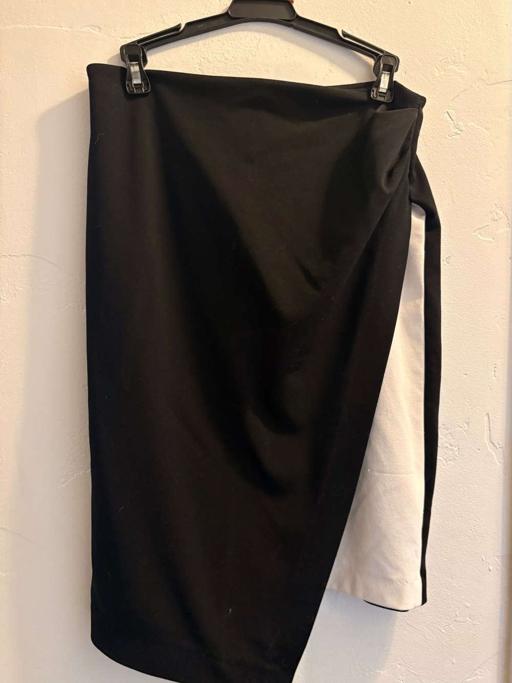 Black and White Asymmetrical Skirt